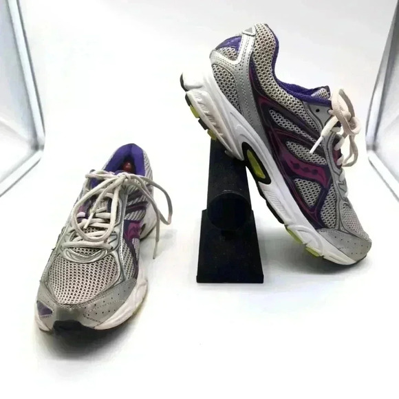 Saucony Grid Cohesion 7 running shoes 15181-4 Ladies sz 10 Purple Silver - Picture 1 of 8